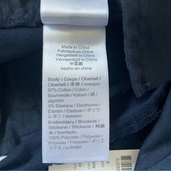 NWT J. Crew 4” Chino Shorts With Embroidered Hearts Navy Size 6. - Picture 7 of 9